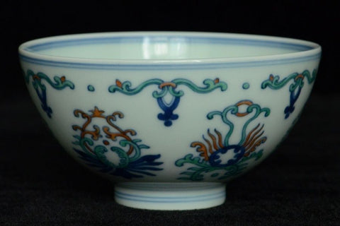 Fine Chinese Doucai Bowl Yongzheng Mark